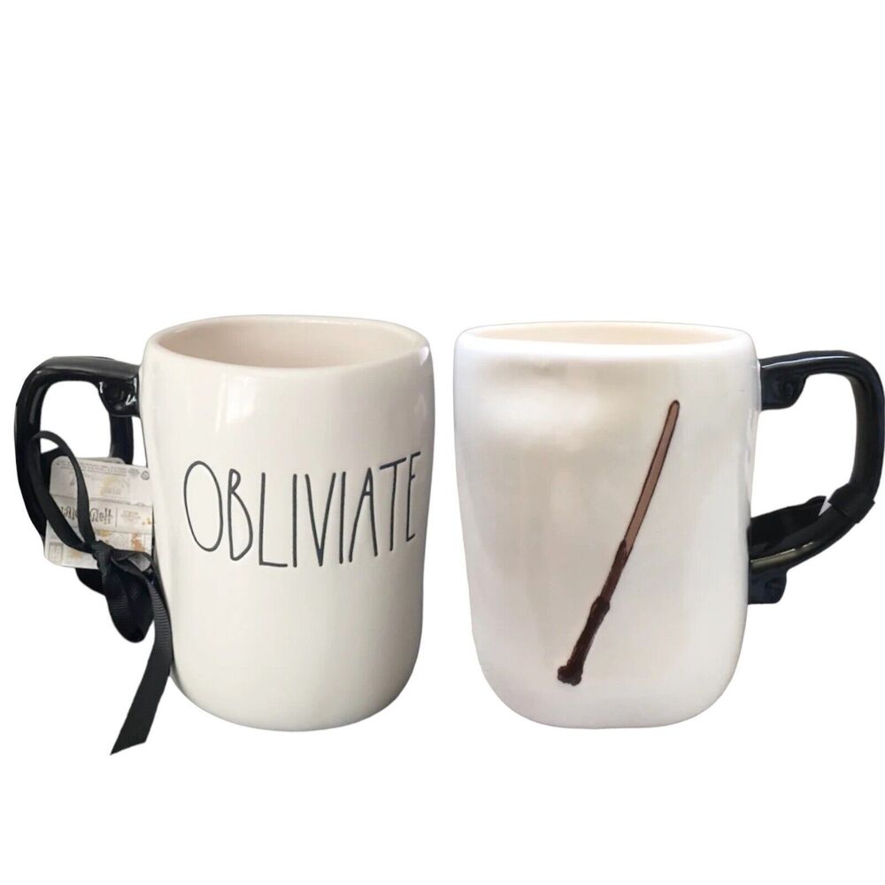 Rae Dunn Mug Harry Potter OBLIVIATE Double Sided Hogwarts Witch Wizard NEW 2024